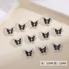 Acessórios para Unhas: Decorações de Unhas com Pérolas, Laços, Design de Gotejamento de Óleo, Laços Preto e Branco, Decorações de Unhas Wearable Estilo Japonês