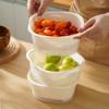 Cesta de drenaje cuadrada para verduras de cocina, cesta de frutas gruesa para lavar verduras, lavabo multifuncional de grado alimenticio