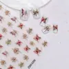 Novo Adesivo de Decalque para Nail Art Estéreo em Relevo 5D Borboleta Flor Renda Laço Tulipa Decalque de Unha de Alta Qualidade