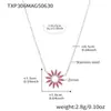 Conjunto Misterioso de Colar, Pulseira e Anel de Girassol com Zircônia, Design Elegante, Feito de Aço Inoxidável e Ouro 18K, Versátil para Uso Internacional