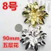 Piezas de Flores Grandes Multicapa Accesorios para Joyería DIY Corona de Novia Antigua Pasador Flor de Palacio Flores Estéreo