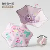Paraguas infantil con bordes redondeados, mango largo, diseñado para que lo usen niños y niñas en la escuela, ofreciendo seguridad, protección solar y un recubrimiento negro engrosado de doble capa.