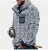 Estación de otoño e invierno 2022 comercio exterior estación independiente suéter de felpa de franela casual para hombre suéter con bolsillo de botón