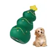 Juguetes Navideños para Mascotas Juguete Chirriante de Goma para Masticar Perro Juguete de Mordida Bola de Bolos Hueso de Copo de Nieve Juguete con Forma de Árbol de Navidad Para Perro