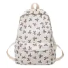 Nova Mochila com Elemento de Laço, Grande Capacidade, Mochila Escolar Casual e Simples para Alunos do Ensino Fundamental II e Médio, Mochila Leve e Texturizada