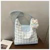 2026 Nueva Moda Casual Versátil Ins Estilo Universitario Mochila para Mujer Cuadros Linda Bolso de Hombro Cruzado
