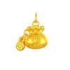 Colgante de bolsa de dinero con bendición de oro puro 999, bolsa Fuman, colgante de oro duro 3D, regalo de vacaciones, regalo para la industria de la belleza, transmisión en vivo.