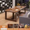 Escritorio de Madera Maciza para Sala de Estar, Escritorio Largo Grande, Mesa de Lectura y Estudio, Banco de Trabajo Doble para Computadora en Casa, Mesa Larga