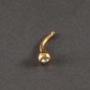 Aleación de titanio G23 accesorios hechos a mano DIY anillo para el ombligo doble rosca dientes exteriores desmontables diamante acero inoxidable accesorios para anillo umbilical
