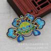 Ponto de imitação gota Cui cola Ouro Fênix Coroa de Fênix artesanal DIY cloisonné 40*24mm grampo de cabelo azul B1486
