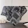 Nuevo Pañuelo Cuadrado Pequeño de Algodón Puro Estampado, Pañuelo de Seda de Gama Alta de Nicho, Pañuelo para la Cabeza, Chal, Pañuelo para el Cuello de Protección Solar, Pañuelo para el Cuello de Mujer, Bufanda