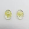 18 * 25 mm Cuentas ovaladas estrelladas Pendientes de Gema del Tiempo Accesorios para puesto de manualidades Joyería de flor seca Encaje para manualidades
