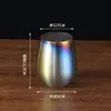 Amazon 304 taça de vinho tinto aço inoxidável copo casca de ovo copo de água copo barriga grande forma U 18oz copo de ovo fábrica
