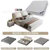 Cama de Lujo Ligero Italiano Piel Oreja de Elefante Dormitorio Principal Respaldo Alto Tapicería Suave Cama Doble Minimalista Moderna Dormitorio Almacenamiento Cama Grande