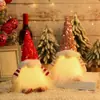 Decoración Navideña de Liquen Lentejuelas Navideñas Muñeco Rudolph con Luces Muñeco Navideño Luminoso sin Rostro Adornos Tela