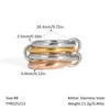 Europa y Estados Unidos anillo apilable de moda anillo anillo anillo entrelazado diseño personalizado anillo de temperamento no se decolora joyería de acero inoxidable