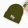 Gorro de Punto Cálido con Bordado de Letras para Otoño e Invierno para Hombres y Mujeres, Gorro Versátil de Hip-Hop, Gorro de Moda para Clima Frío en Stock