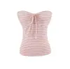 20118 - Top strapless sexy ajustado estilo europeo y americano para mujer, nuevo top bustier sexy ajustado primavera/verano 2026