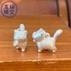 Pie de plata 999 gato orgulloso 3D gatito de plata dura mano DIY accesorios accesorios para pulsera accesorios de cuentas