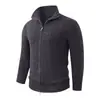 Chaqueta de punto casual con cremallera para hombre 2026 Otoño/Invierno Nuevo Estilo Grueso Cárdigan de punto Ropa para hombre Suéter de lana Moderno