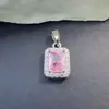 Collar con Colgante de Conejo Corazón Rosa Full Diamond para Mujer, Cadena para Clavícula Versátil de Nicho, Accesorios de Colgante, Joyería DIY