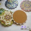 Posavasos y Manteles Individuales de Cerámica Estilo Étnico de Xinjiang con Estampado Dorado en Relieve, Tapetes Antideslizantes con Aislamiento Térmico, Regalos y Souvenirs de Viaje