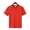Camiseta de algodón peinado de color liso 200 gramos ropa de trabajo para hombre y mujer algodón manga corta ROPA DE CLASE CON LOGOTIPO manga corta cuello redondo