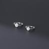 Nalan S925 Hebilla de Tremella Fresca Pequeña Ópalo Sintético Joyería Pequeña para Oreja M01156