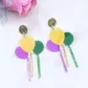 Aretes Personalizados de Corona de Carnaval Aretes de Máscara de Estrella Aretes Acrílicos Estampados Aretes para Mujer