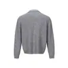 Yidao Vintage Otoño 2026 Nuevo Suéter de Mezcla de Lana Cuello Solapa para Hombre Casual Versátil Elegante Cárdigan de Punto