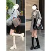 Botas elásticas adelgazantes 2025 con tacón grueso, botas altas para mujeres petite, botas hasta la rodilla, botas de montar