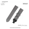 Correa de Lona de Liberación Rápida Material de Nylon Cuero Genuino Impermeable Sudor Hebilla de Mariposa de Doble Presión para Samsung Jiaming Huawei GT
