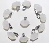 Joias em alta venda cristal natural ágata pedra preciosa coluna hexagonal bala ponta dupla pingente colar acessórios