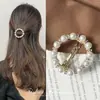 2024 Grampo de Cabelo de Liga com Strass Franja Lateral Presilha de Mola Estilo Coreano Clipe Superior Feminino Acessório de Cabelo Laço Fresco e Doce