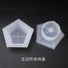 Amapola DIY Molde de Gota de Cristal Caja de Almacenamiento de Joyería Caja de Almacenamiento Pentagonal Caja de Regalo Molde de Silicona