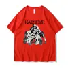 Camiseta Casual 2025 Masculina e Feminina Manga Curta Diária Casual Estampa de Letras Solta Manga Curta Atacado