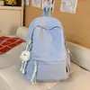 Mochila Escolar para Campus para Mujer, Mochila de Cuadros Simple Estilo Coreano para Estudiantes de Secundaria y Preparatoria, Mochila Casual de Gran Capacidad para Viajes