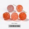 Joyería Jingdian, cuentas redondas con patrón de ágata de cristal natural, bola de ratán con flores, accesorios para tallado de joyas DIY, productos semiacabados al por mayor
