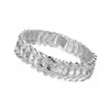 Pulsera Dorada de Moda Kaiwei con Varios Diseños Pulsera de Trébol Chapada en Oro de 24 Quilates Cadena de Reloj Ancha con Patrones Brillantes para Hombre