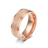 Joyería europea y americana anillo de acero de titanio esmerilado de 8 mm para hombre anillo de pareja coreano simple de acero inoxidable outlet de fábrica
