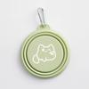 Tigela de silicone dobrável para animais de estimação, tigela de comida de água portátil para áreas externas com fivela, tigela de bebida para cães e gatos em estoque