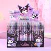 YQiDuo lindo elfo caja pluma de empuje alta apariencia chica pluma de gel cabeza ST pluma de firma negro suave