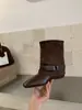 Primer Encuentro Temporada Botas Delgadas Botines Cortos para Mujer 2026 Nuevo Estilo Botas Cónicas Maillard Botas Martin Botines Individuales de Otoño e Invierno