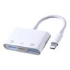 Conexión de lector de tarjetas para teléfono móvil TypeC, adaptador de tarjeta SD, lector de tarjetas TF, adaptador de disco U, adaptador de carga.