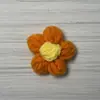 Flor de Pompones Hecha a Mano con Ganchillo Lana Flor de Ganchillo Hecha a Mano Sombrero Flor de Ganchillo Pasador Accesorios para el Cabello Broche para Ropa Accesorios de Flores Pequeñas Flor al por Mayor