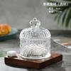 Frasco de Dulces de Vidrio Taza de Dulces Retro Francesa Forma de Corona Azucarero Caja de Joyas de Vidrio