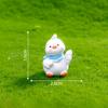 Micro Paisagem Criativa Bonito Branco Amarelo Pato Boneca DIY Decorações Acessórios Carro Desktop Mini Enfeites