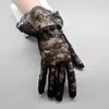 Accesorios Eróticos para Mujer Ou Shilin Ribete de Encaje Corto Elástico Retro Guantes de Novia de Moda Qipao Elegante y Sexy