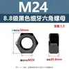 Tuerca Hexagonal Exterior de Acero al Carbono de Alta Resistencia Grado 8.8, Acabado de Óxido Negro, Tapa de Tornillo Hexagonal Exterior M8M10M12M36