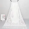 Lenço para Mulheres, Renda Jacquard Vazada com Franjas para Vestido de Festa, Xale Transparente Cheongsam com Proteção Solar, Elegante Lenço Longo